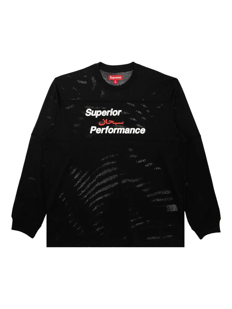 Топ Supreme Arabic Mesh Long-Sleeve Top — изображение 1 из 2, черный