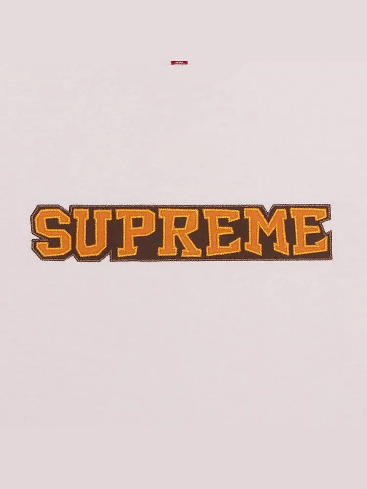 Топ Supreme Satin Appliqué Short-Sleeve Top — изображение 2 из 2, розовый