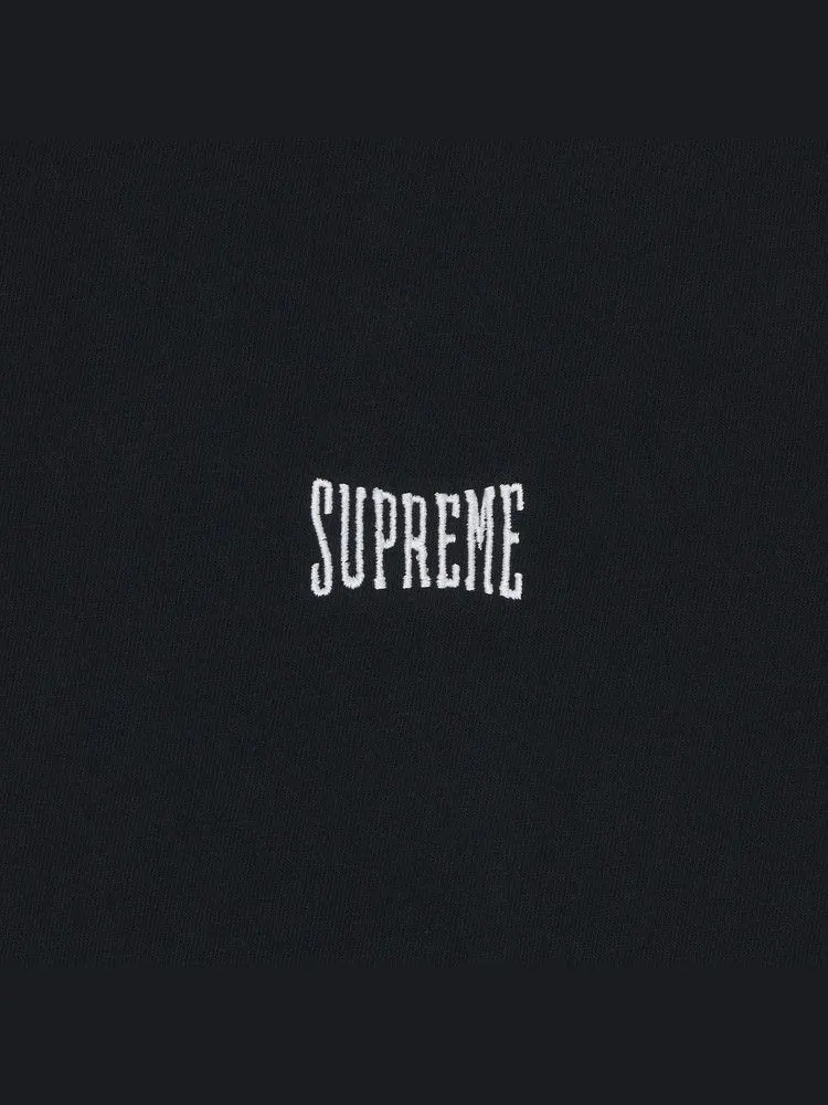 Топ Supreme Warm Up Washed Short-Sleeve Top — изображение 2 из 2, черный