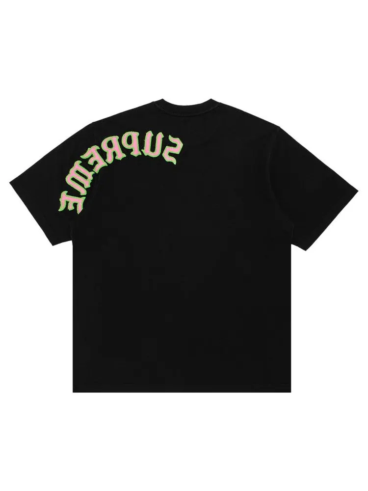 Топ Supreme Brushed Arc Short-Sleeve Top — изображение 1 из 3, черный