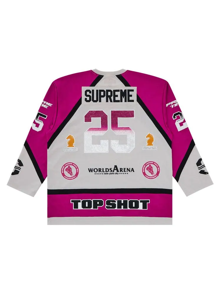 Джерси Supreme Rhinestone Hockey Jersey — изображение 2 из 3, светлый серый