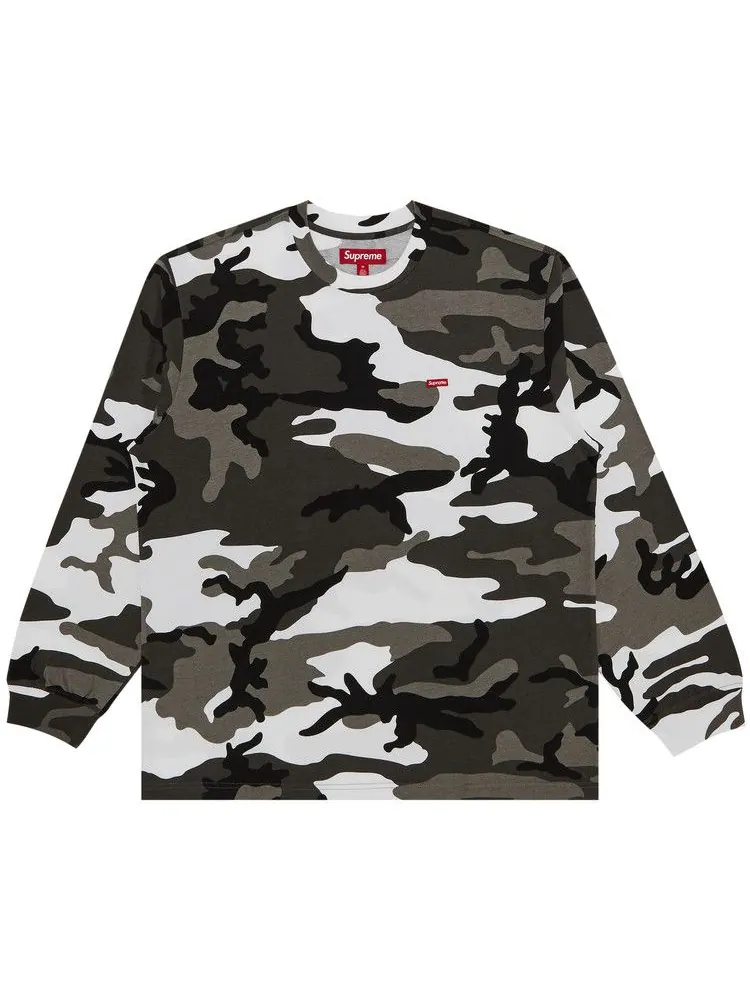 Футболка Supreme Small Box Long-Sleeve Tee — изображение 1 из 2, снежный камуфляж