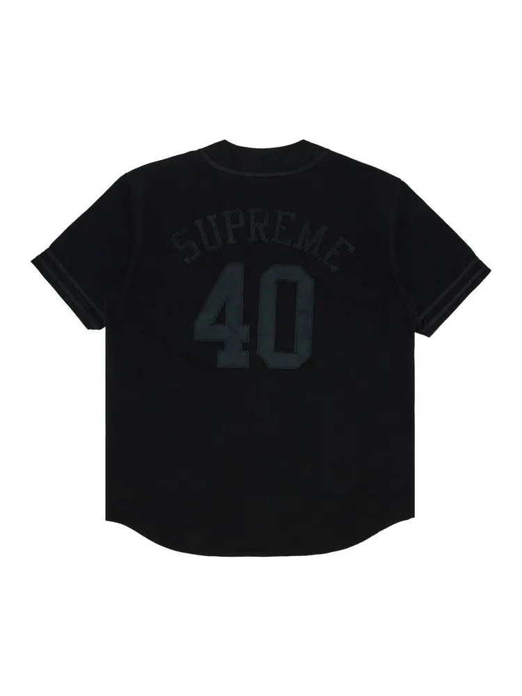 Джерси Supreme x 40 Acres Twill Baseball Jersey — изображение 2 из 3, черный