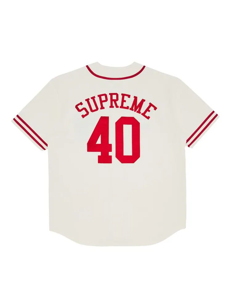 Джерси Supreme x 40 Acres Twill Baseball Jersey — изображение 2 из 3, прозрачный