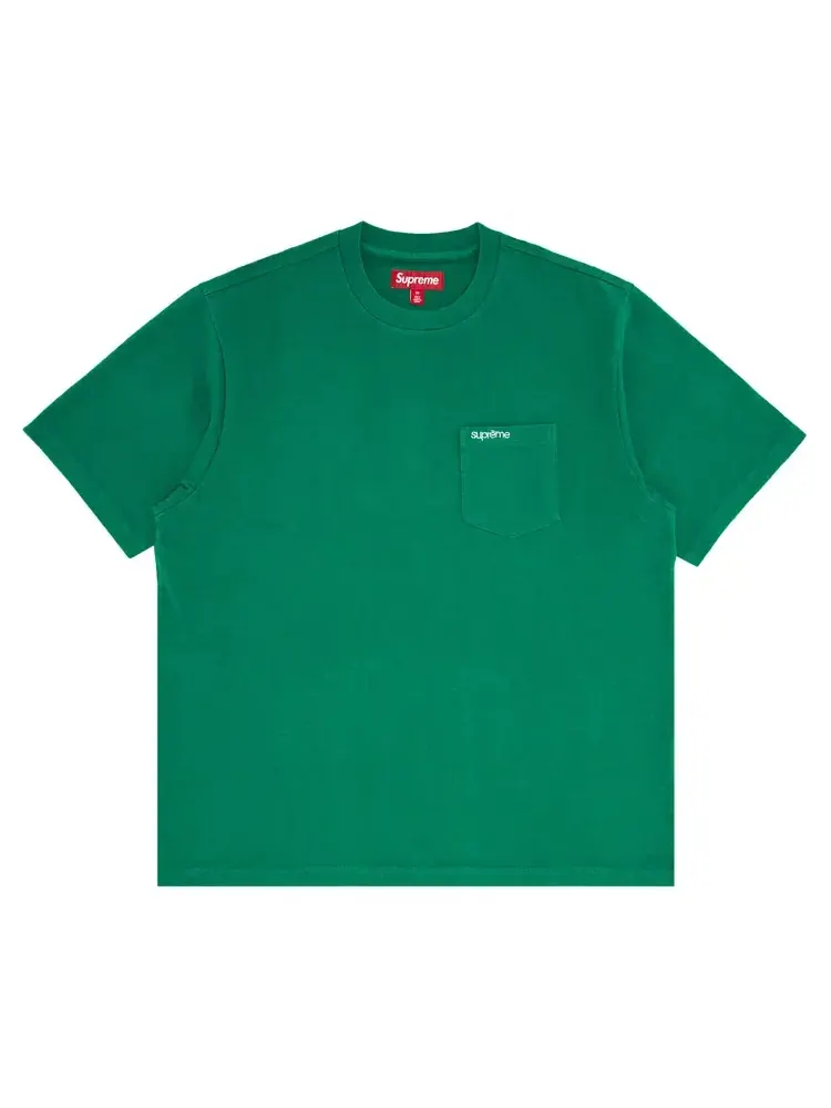 Футболка Supreme с коротким рукавом и карманом — изображение 1 из 2, зеленый
