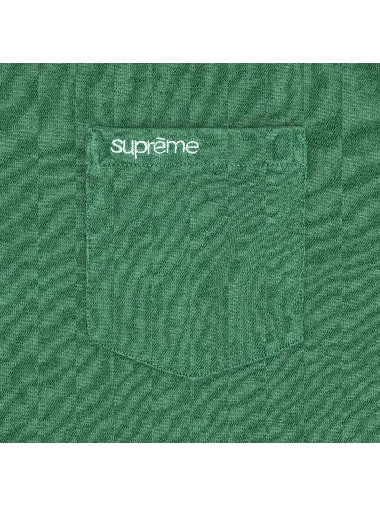 Футболка Supreme с коротким рукавом и карманом — изображение 2 из 2, зеленый