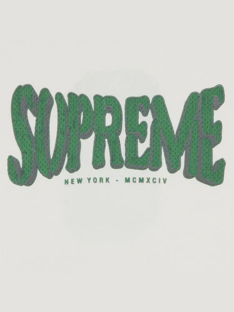 Топ Supreme Flocked Washed Short-Sleeve Top — изображение 3 из 3, белый