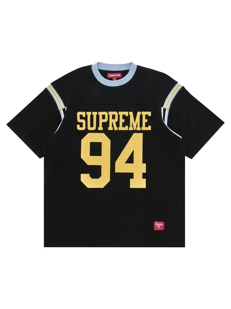 Топ Supreme Split Short-Sleeve Football Top — изображение 1 из 3, черный