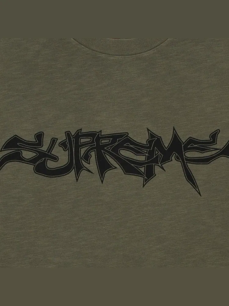 Топ Supreme Mental Short-Sleeve Top — изображение 2 из 2, оливковый