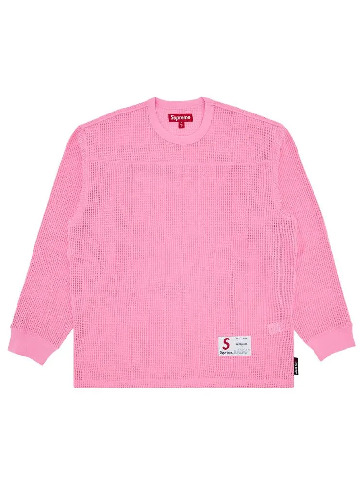 Топ Supreme Polartec Mesh Long-Sleeve Football Top — изображение 1 из 2, розовый