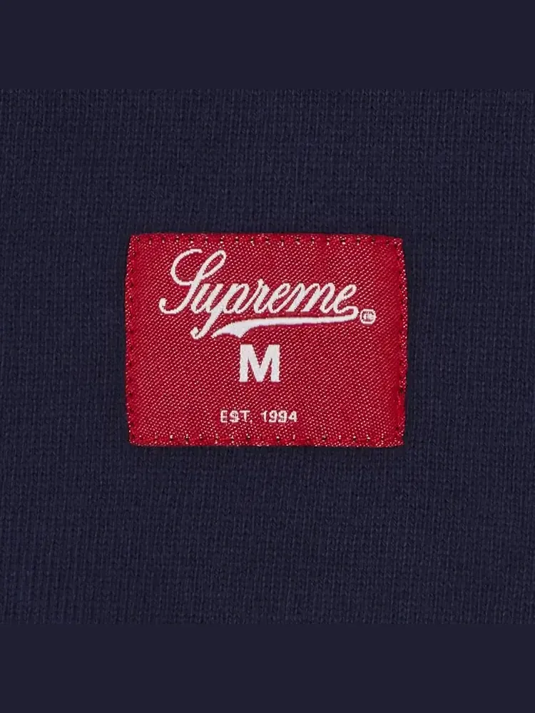 Топ Supreme с длинными рукавами и декоративной окантовкой — изображение 3 из 3, синий