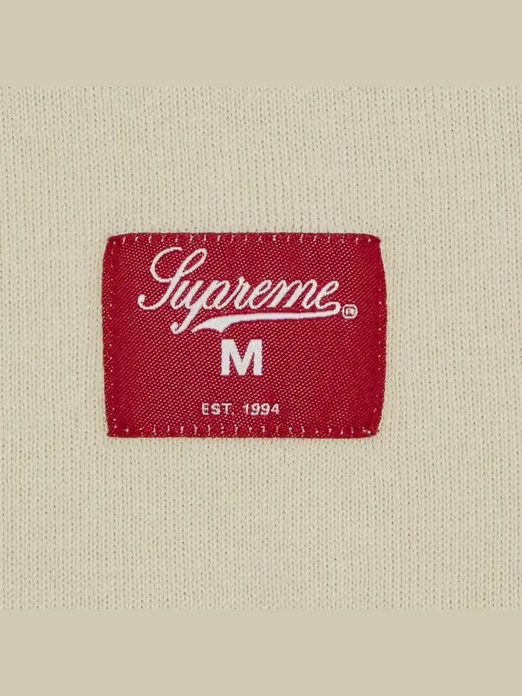 Топ с длинными рукавами Supreme с декоративной окантовкой — изображение 3 из 3, бежевый