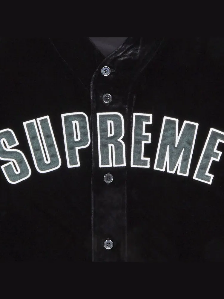 Джерси Supreme Velvet Baseball Jersey — изображение 3 из 3, черный