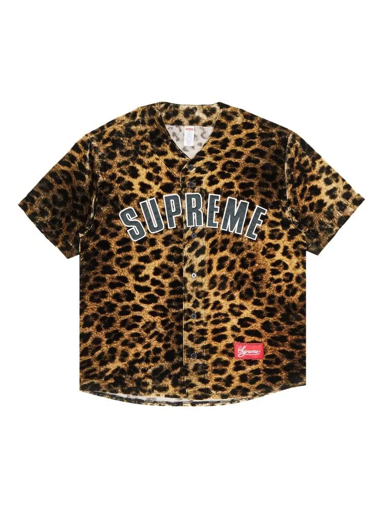 Джерси Supreme Velvet Baseball Jersey — изображение 1 из 3, леопардовый