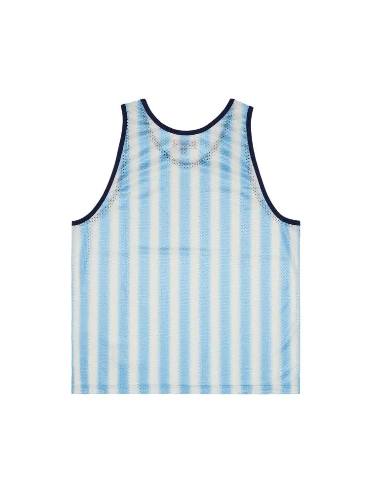 Топ Supreme Stripe Mesh Tank Top — изображение 2 из 3, синий