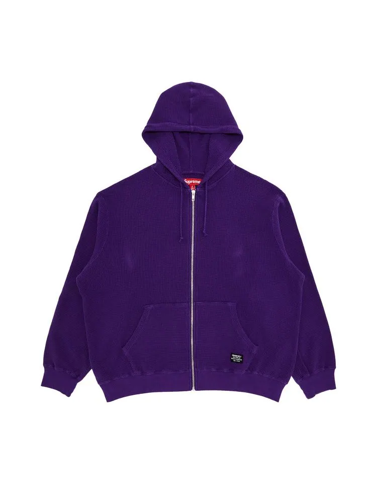 Толстовка Supreme Hooded Zip Up Thermal — изображение 1 из 2, фиолетовый