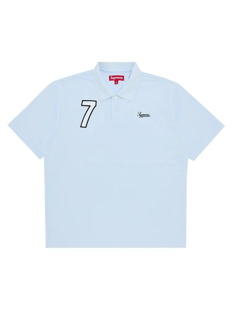 Поло Supreme Cursive Polo — изображение 1 из 3, светлый синий