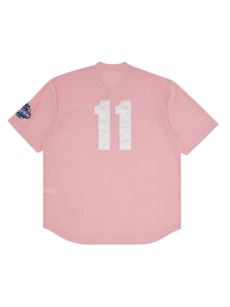 Топ Supreme S Logo Baseball Henley — изображение 2 из 3, розовый