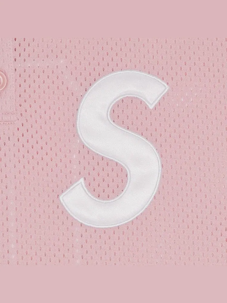 Топ Supreme S Logo Baseball Henley — изображение 3 из 3, розовый