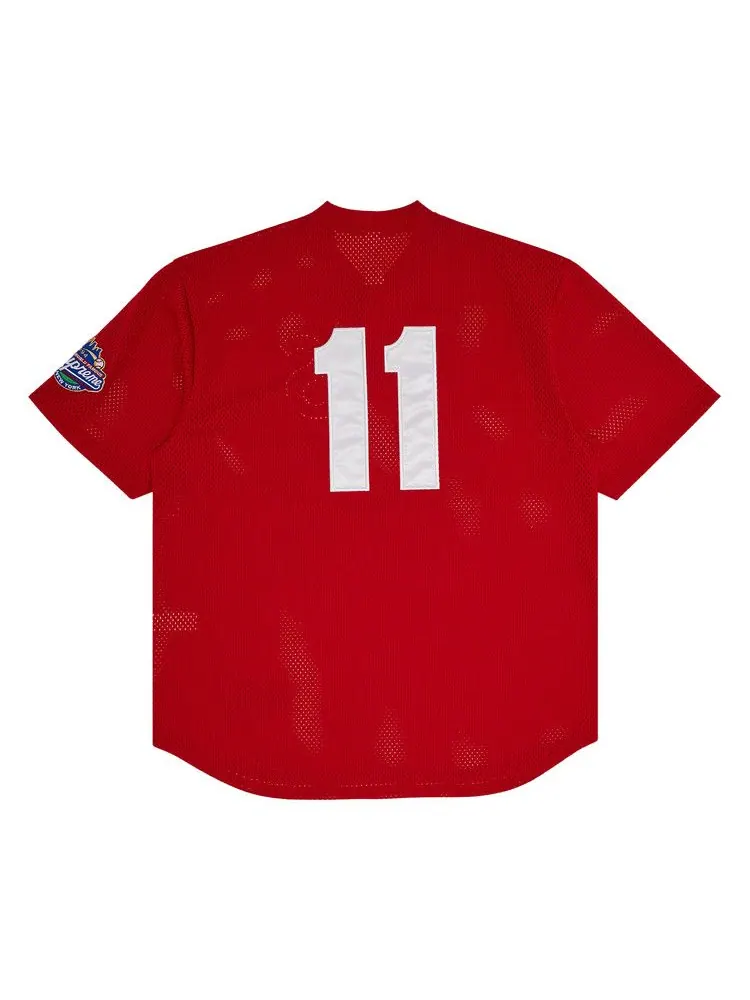 Топ Supreme S Logo Baseball Henley — изображение 2 из 3, красный