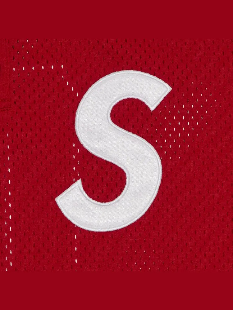 Топ Supreme S Logo Baseball Henley — изображение 3 из 3, красный