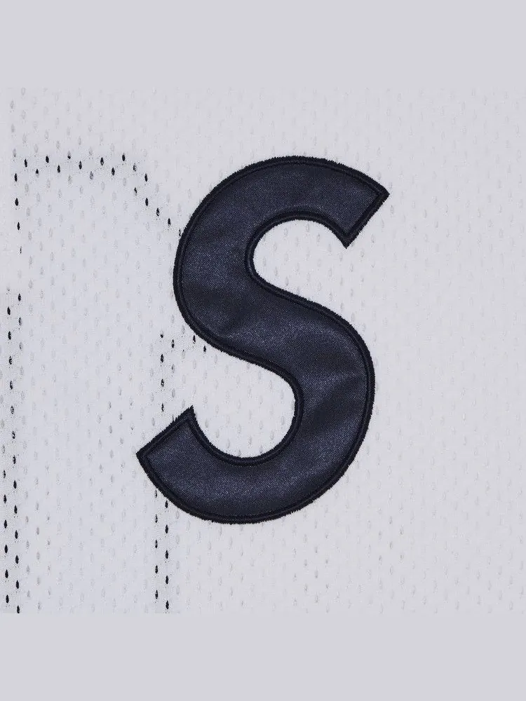Топ Supreme S Logo Baseball Henley 'White' — изображение 3 из 3, белый