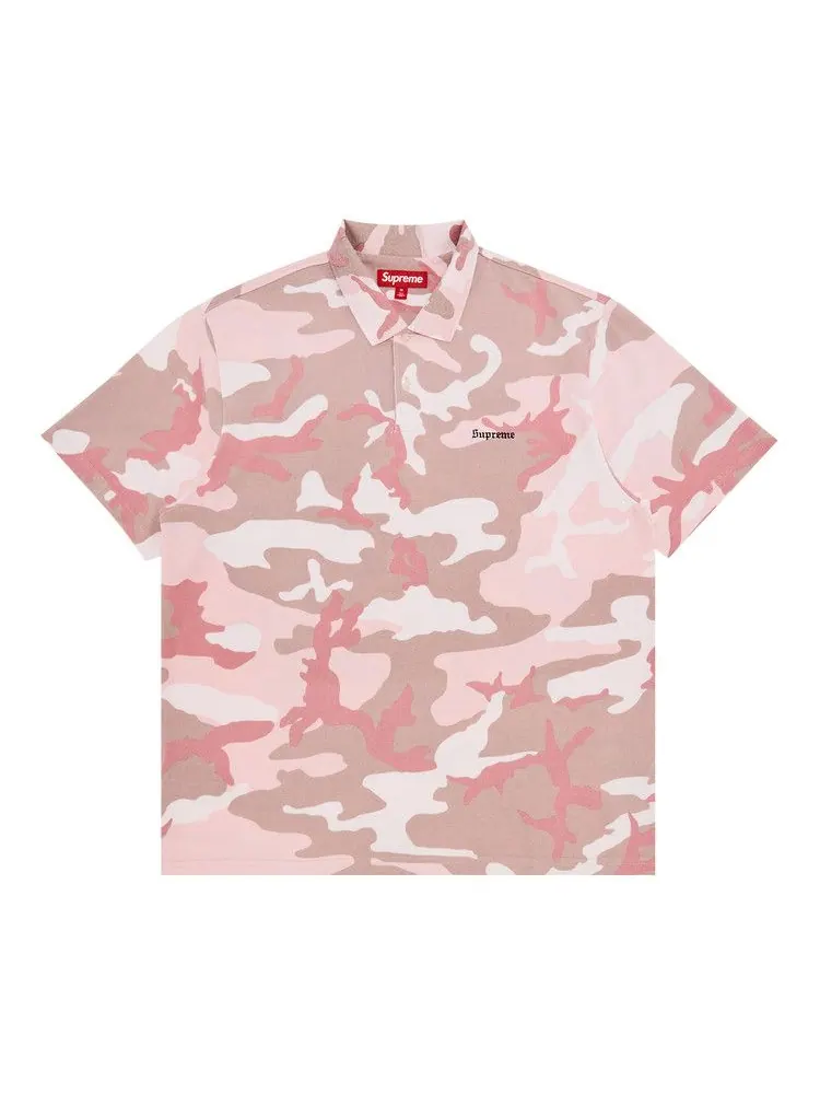 Поло Supreme Washed Camo Polo — изображение 1 из 3, розовый