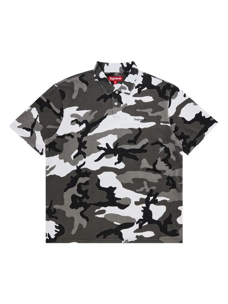 Поло Supreme Washed Camo Polo — изображение 1 из 3, снежный камуфляж