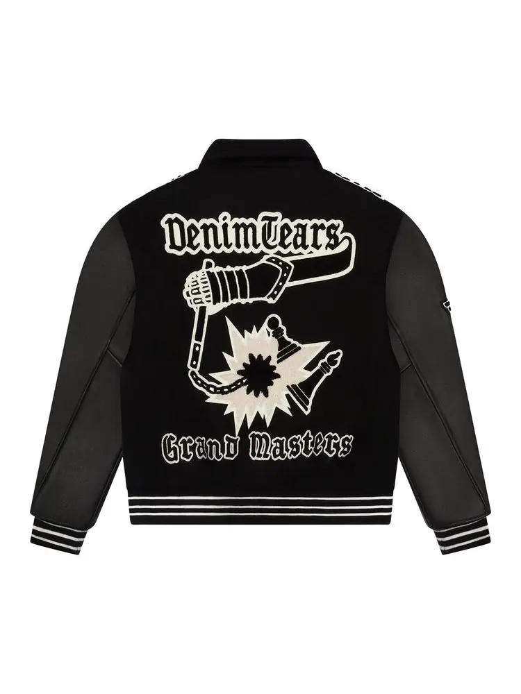 Куртка Denim Tears Grandmaster Varsity Jacket 'Black' — изображение 2 из 2, черный