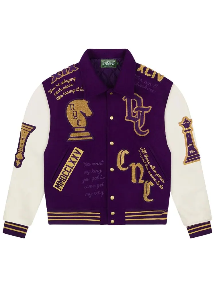 Куртка Denim Tears Grandmaster Varsity Jacket 'Purple' — изображение 1 из 2, фиолетовый