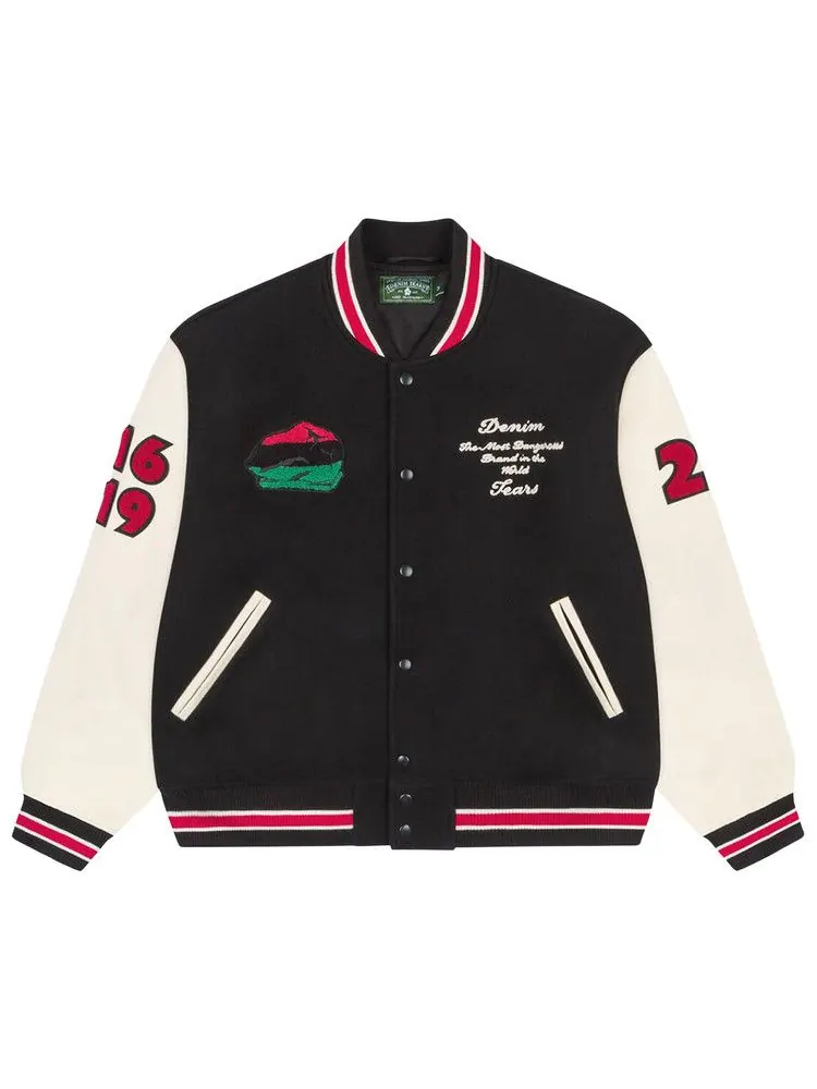 Куртка Denim Tears Peace Wreath Varsity Jacket — изображение 1 из 3, черный/белый