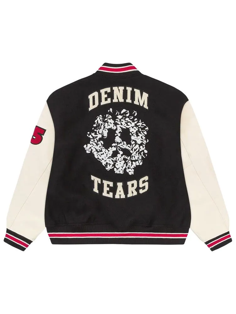 Куртка Denim Tears Peace Wreath Varsity Jacket — изображение 2 из 3, черный/белый