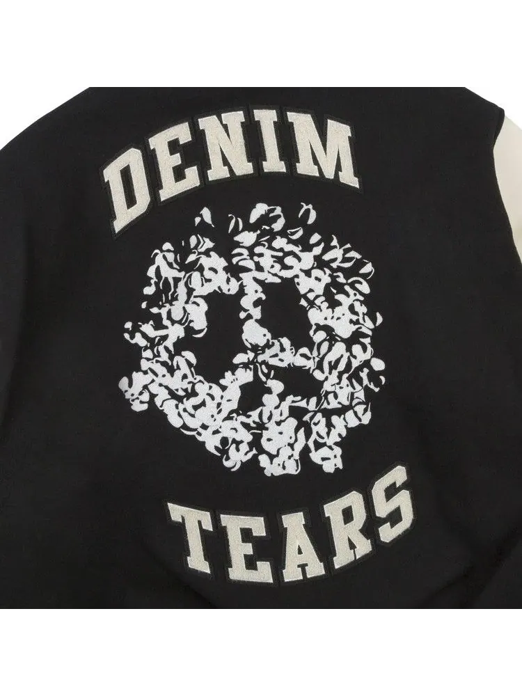 Куртка Denim Tears Peace Wreath Varsity Jacket — изображение 3 из 3, черный/белый