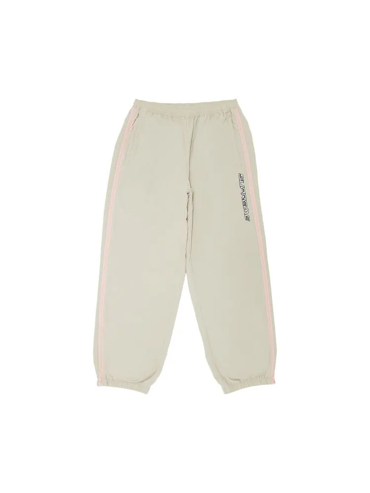 Брюки Supreme Contrast Zip Warm Up Pant — изображение 1 из 3, бежевый