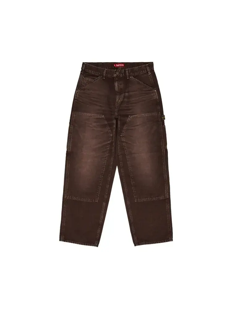 Брюки Supreme Worn Double Knee Painter Pant 'Brown' — изображение 1 из 3, коричневый