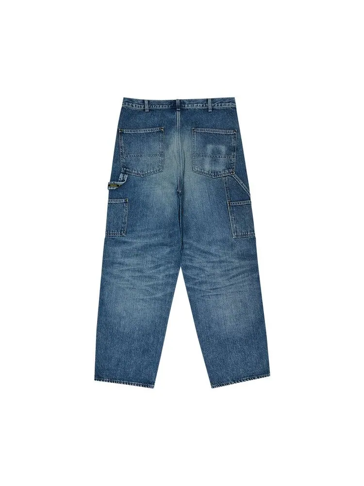 Брюки Supreme Worn Double Knee Painter Pant — изображение 2 из 3, джинсовый синий