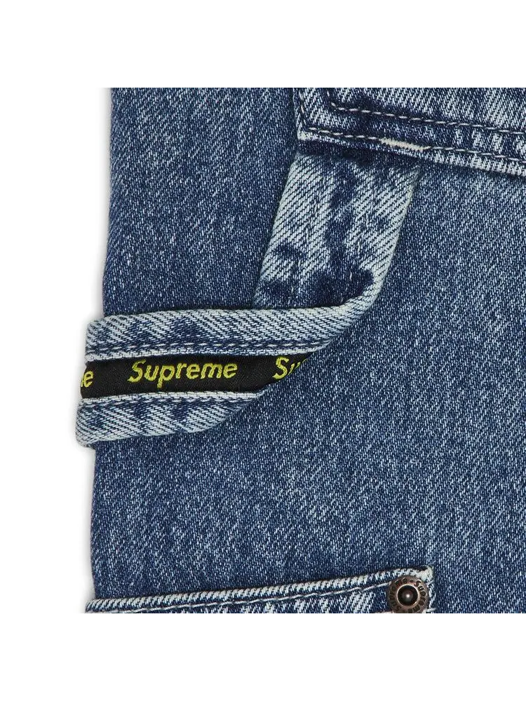 Брюки Supreme Worn Double Knee Painter Pant — изображение 3 из 3, джинсовый синий