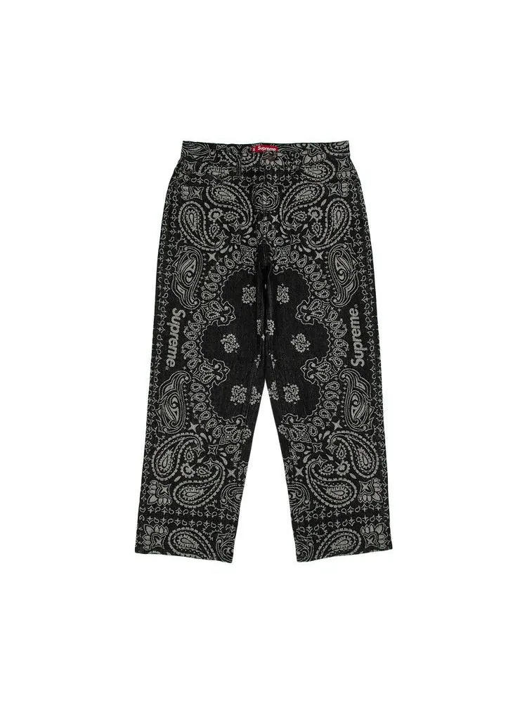 Джинсы Supreme Bandana Jacquard Baggy Jean — изображение 1 из 3, черный