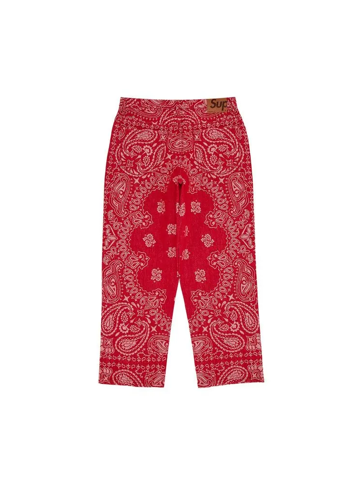 Джинсы Supreme Bandana Jacquard Baggy Jean — изображение 2 из 3, красный