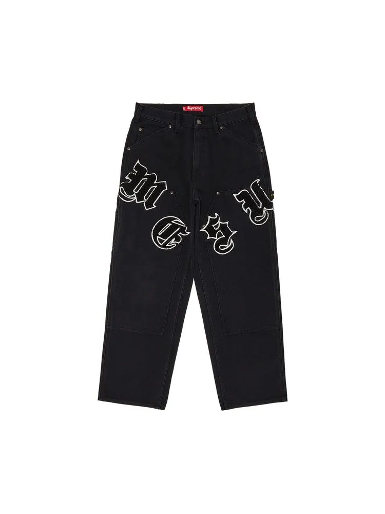 Брюки Supreme Old English Canvas Double Knee Painter Pant — изображение 1 из 3, черный