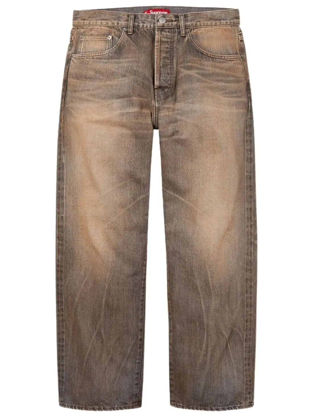 Джинсы Supreme Distressed Loose Fit Selvedge Jean — изображение 1 из 1, серый