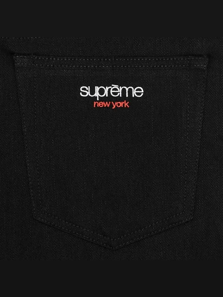 Джинсы Supreme Rigid Baggy Selvedge Jean 'Rigid Black' — изображение 3 из 3, черный
