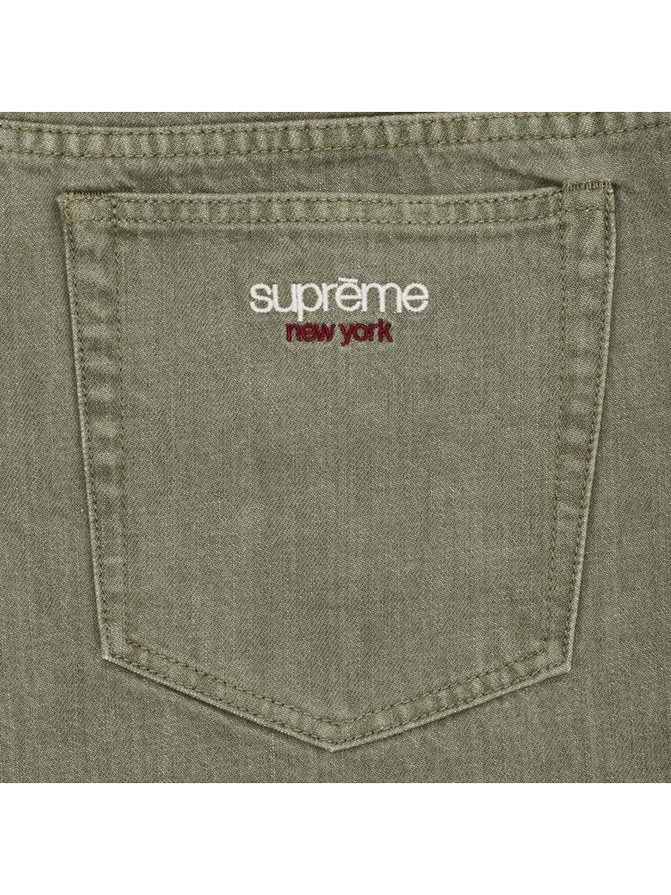 Джинсы Supreme Baggy Jean — изображение 3 из 3, оливковый