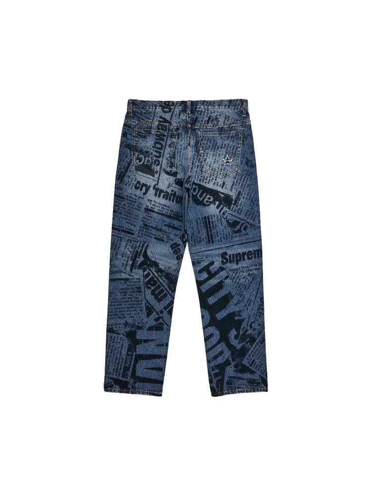 Джинсы Supreme Regular Jean, Newspaper — изображение 2 из 3, мульти