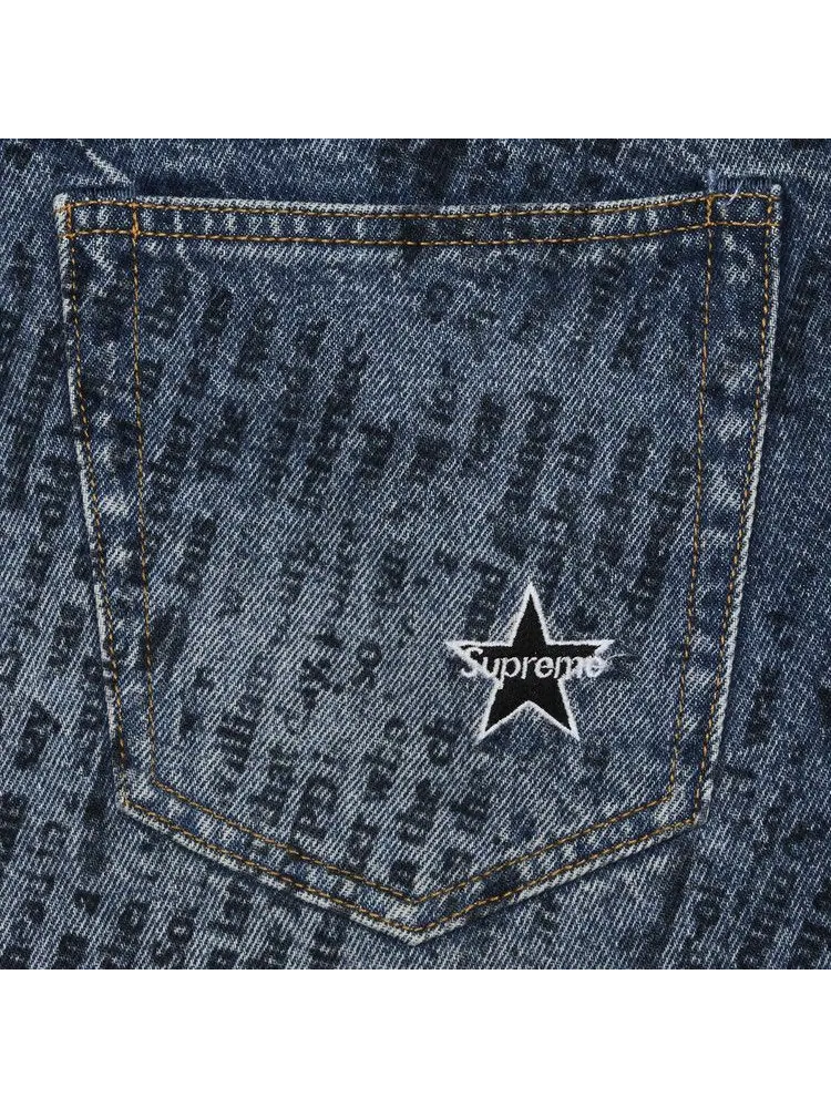 Джинсы Supreme Regular Jean, Newspaper — изображение 3 из 3, мульти