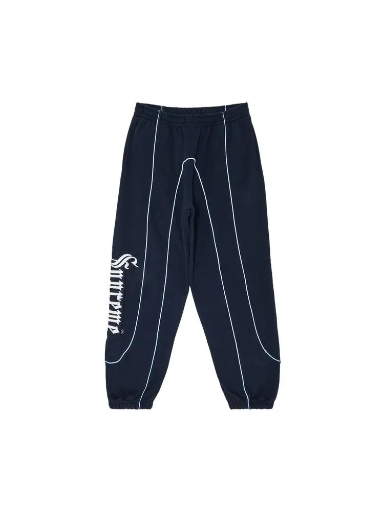 Спортивные брюки Supreme Curve Piping Sweatpant — изображение 1 из 3, темно-синий