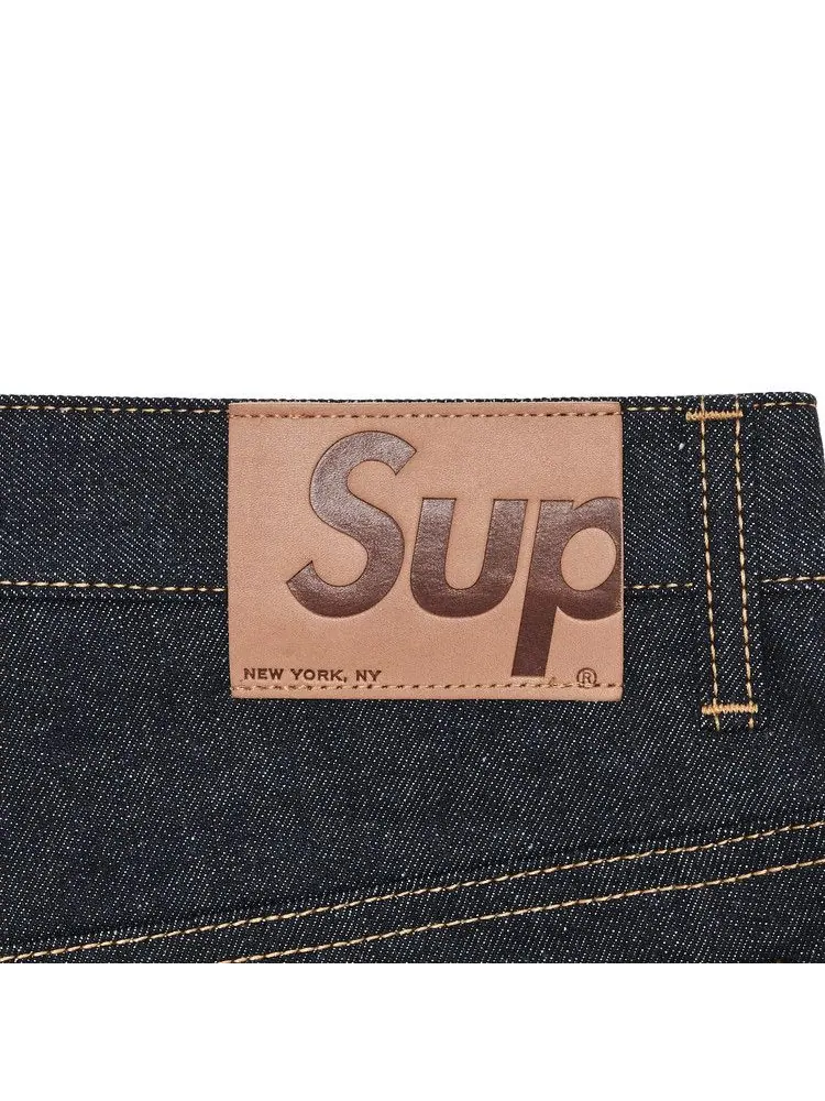 Джинсы Supreme S Logo Rigid Baggy Jean 'Rigid Indigo' — изображение 3 из 3, синий