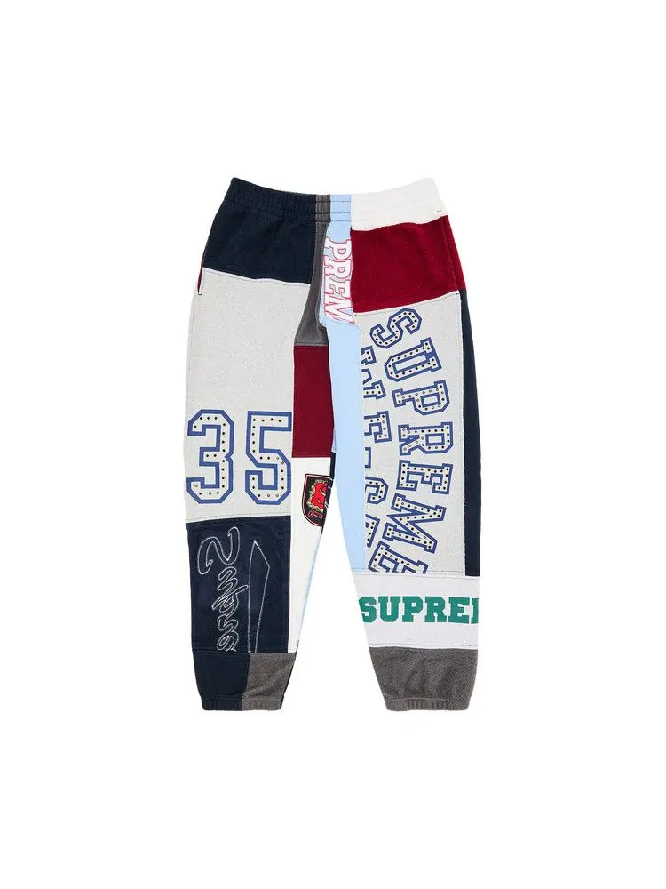 Спортивные брюки Supreme Patchwork Sweatpant — изображение 1 из 3, темно-синий