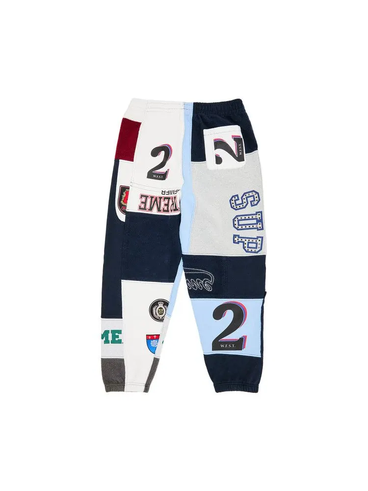 Спортивные брюки Supreme Patchwork Sweatpant — изображение 2 из 3, темно-синий