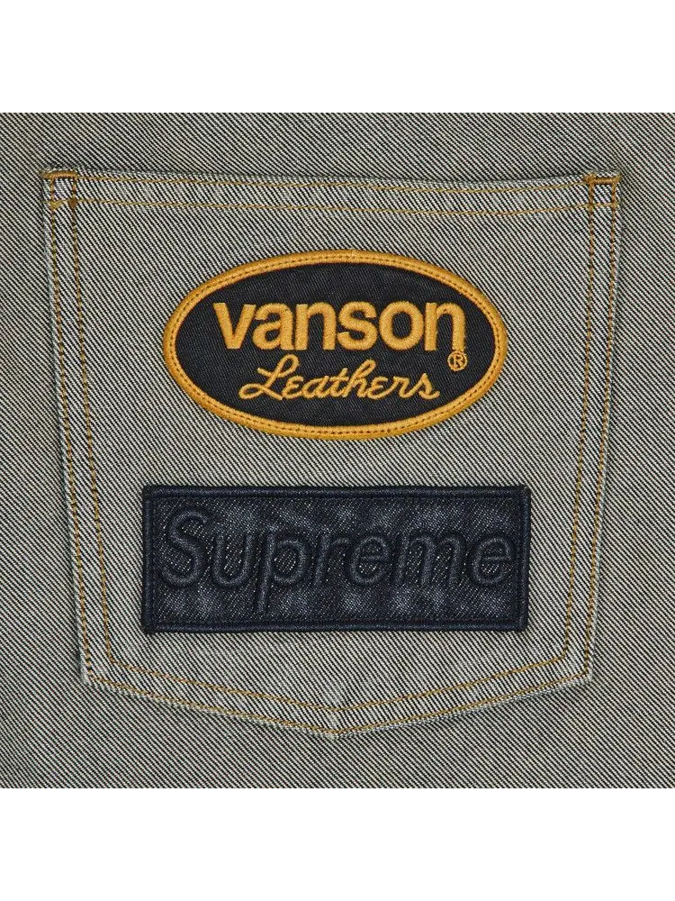 Брюки Supreme x Vanson Leathers x Cordura Cotton Pant — изображение 3 из 3, джинсовый синий